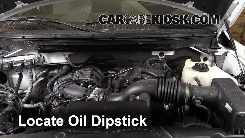 2013 Ford F-150 XLT 3.7L V6 FlexFuel Standard Cab Pickup Huile Vérifier le niveau de l'huile